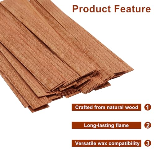 Mechas de madera para velas, pack de 50 unidades miniatura 4