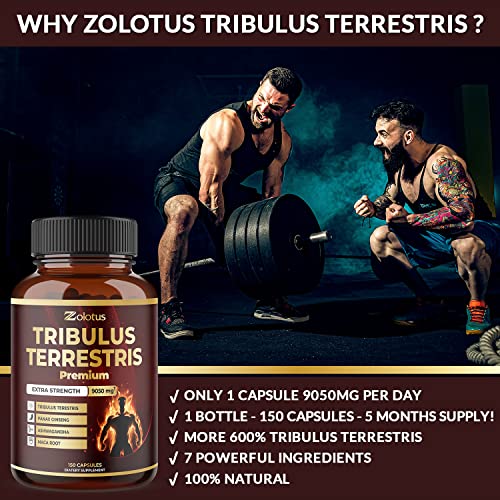 Tribulus Terrestris, 8650mg por cápsula, 5 meses de suministro,