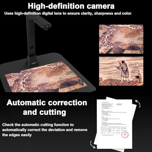 Image of A2 Overhead Scanner for Large Format Documents & Books, 23MP High Resolution, Book Double Pages Smoothing & Split Auto Scanning, Compatible with Windows & macOS