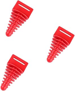 3piezas Funda De Goma Para Escape De Motocicleta Protección Antioxidante y Decorativa Compatible Motores Tiempos Color Rojo