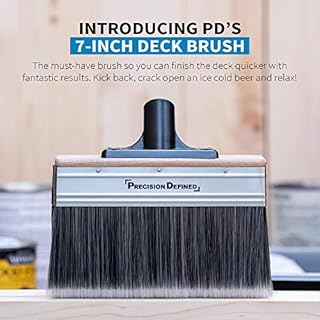 PD Deck Stain Brush | Large 7-Inch Deck Brush for Paints, Stains and Sealers (7-Inch)