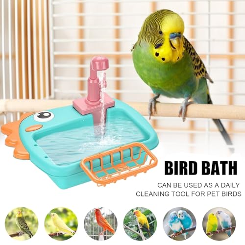 Bañera para loros perfecta para terraza con estación de lavado ajustable 6