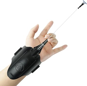SUIZU 2.0 قاذفة LED Spider Web Shooter مطورة مع حركة الحبل عن بعد والتوهج - لعبة عرض Superhero Spider Web، مثالية للقتال عبر Spiderweb والإصدار الأساسي للعب الأدوار