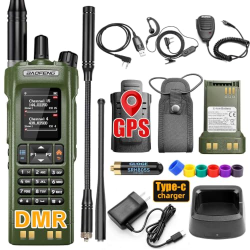 BAOFENG DM32 DM-32UV DMR Radio | Walkie Talkies Long Range | Digital Two-Way Radio | 10W High Power...