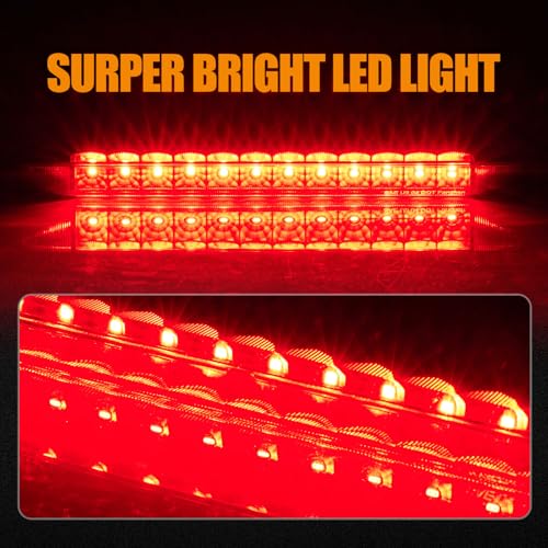 Image of Third 3rd Brake Light LED for 2010-2024 Toyota 4Runner, High Mount Rear Brake Lights Assembly for 2014-2019 Toyota Highlander, Waterproof Center Cab Lamp Stop Light (Black)