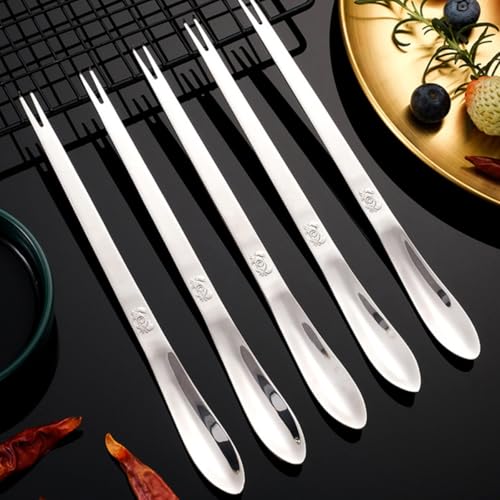 DOITOOL Juego de 4 Tenedores de Acero Inoxidable 304 para Mariscos, Herramientas para Comer Cangrejos y Langostas, Kit Multifuncional para Cocina y Aperitivos de Mariscos