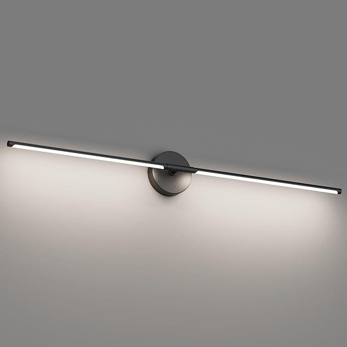 Ralbay 40inch Modern Black Vanity Light,30W LED Light Bar 360