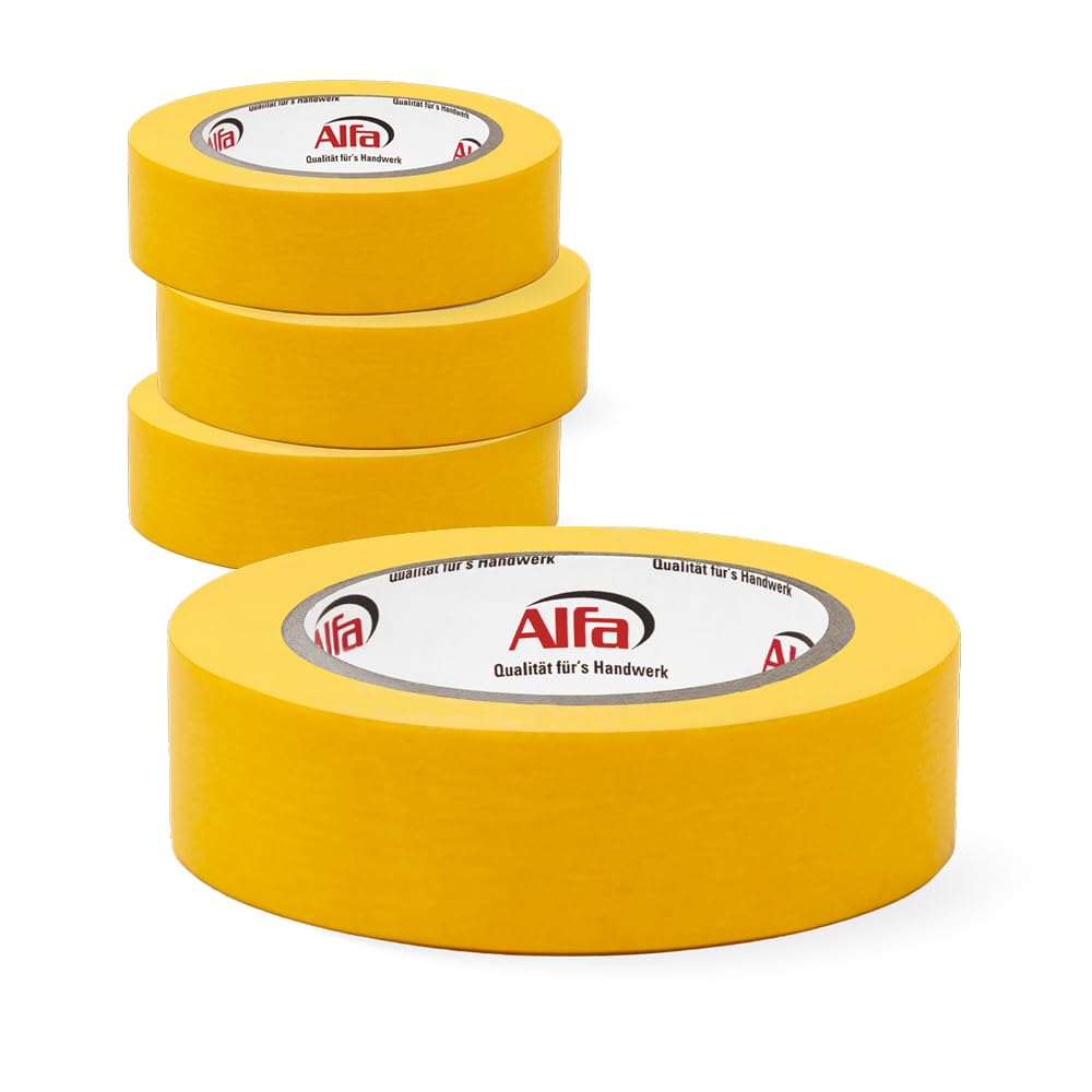 Alfa Ruban de masquage – Scotch peinture – 38 mm x 50 m – 4 pièces
