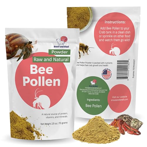 Snout and Shell Bee Pollen Powder for Hermit Crabs 2.5 oz