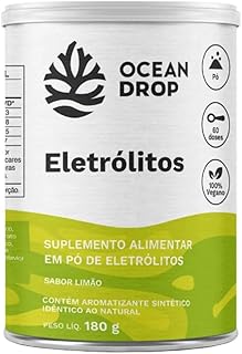 Eletrólitos em Pó Limão 100% Vegano (180g) - Ocean Drop