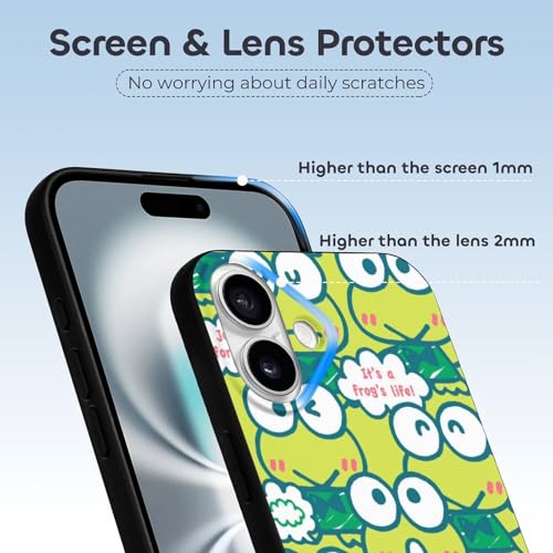 ���낯�낯����� iPhone16Plus�Ή��P�[�X �ϏՌ� TPU ���^ �A�C�t�H��16Plus�J�o�[ �y�� ���菝�h�~ �X�}�z�P�[�X �l�C �L�����N�^�[ Case