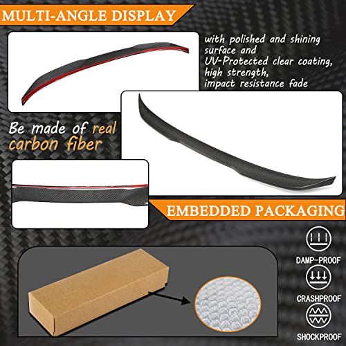 Mcarcar Kit G30 Real Carbon Fiber Trunk Spoiler For Bmw 5 Series G30 2017-2022 520I 530I 540I F90 M5 Sedan Rear Boot Highkick Wing Lip Car Roof Window Top Wing Lip Facotry Outlet (A Style) #TOP6