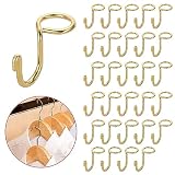 Sumnacon Gold Metal Hanger Extender Hooks - 30 Pcs Mini Cascading Hooks for Velvet & Wooden Hangers, Hat Bag