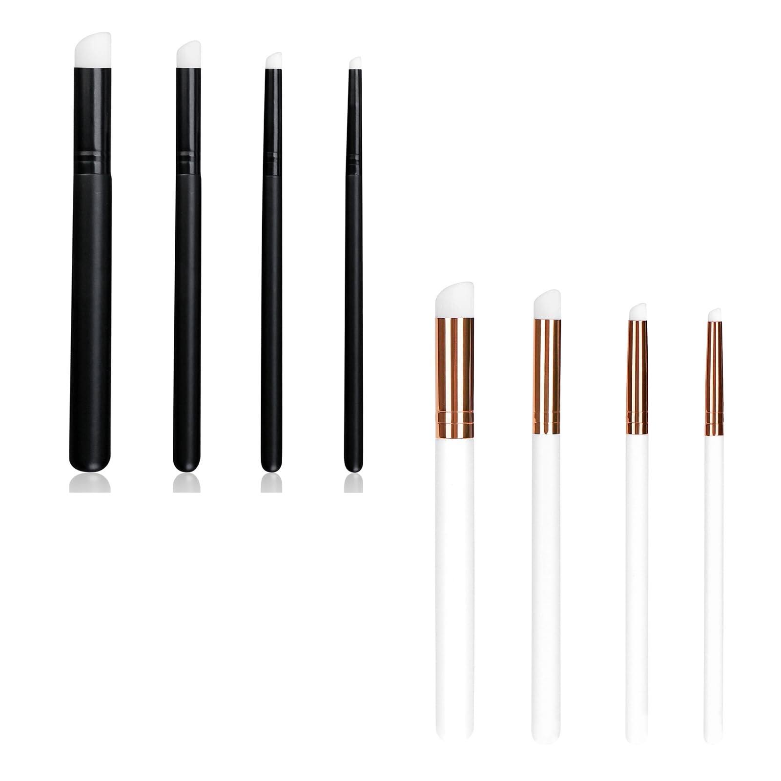 4+4 Pack Mini Blending Brushes for Card Making, Dry Miniature Painting Set Background Blender Paint Brushes Small Detailed Paint Brushes