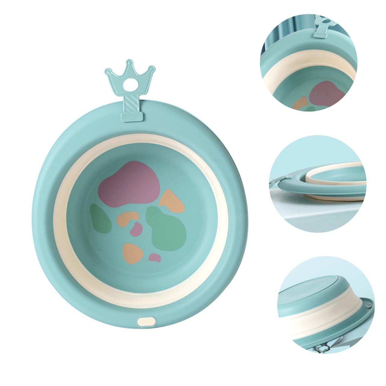 BESPORTBLE Portable Foldable Silicone Washbasin Capacity Foot Basin for Outdoor Use Cartoon Design Easy to Friendly Tub