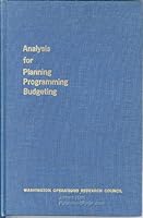 Analysis for Planning Programming Budgeting B000ML5POS Book Cover