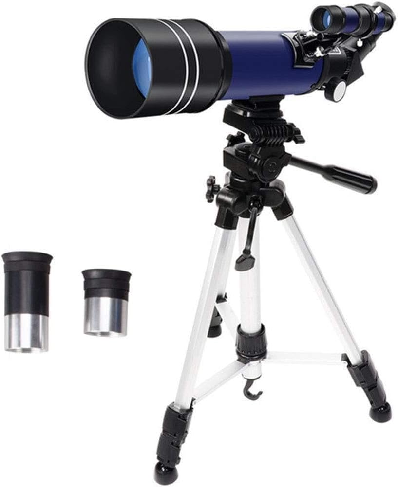 Astronomical Telescope 400/70mm Refractor with Tripod & Phone Adapter, Portable Telescope for Kids & Beginners(Blue) (Blue)