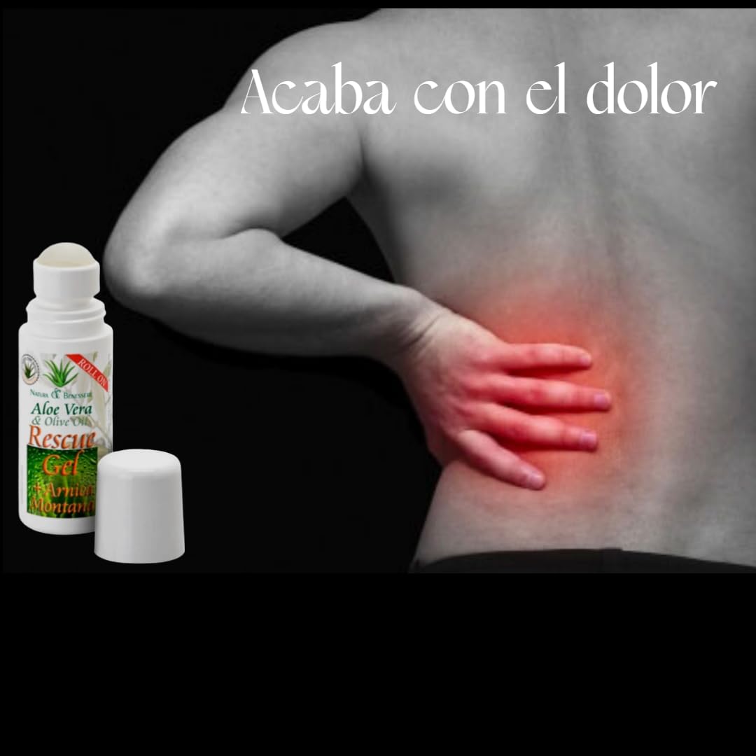 Roll On ResCue Gel Aloe Vera arnica Montana Con Efecto Inmediato Del Alivio Del Dolor Articulaciónes, Antinflamatorio, Cervicales Masaje Practico de Aplicar Alivia Tus Dolores Pack 20 Unidades