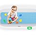 Magicfun Alfombra de Bañera, 100×40cm Antideslizante Alfombra para Ducha, Alfombrilla de Baño con 200 Ventosas, Antibacterial, Resistente al Moho,Lavable a Máquina, para Niños Bebe Ancianos(Azul)