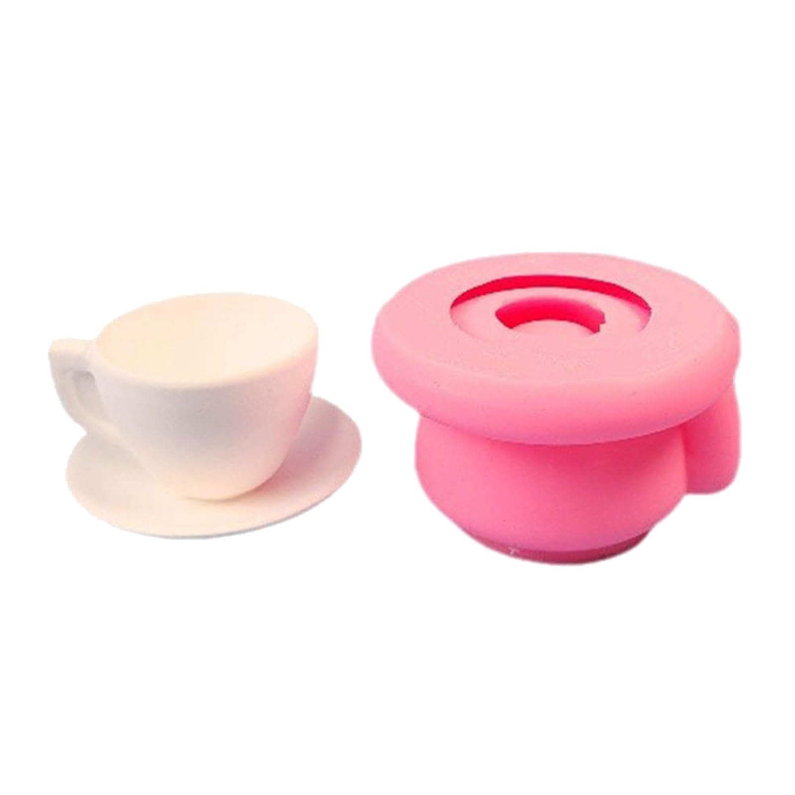 Kalttoy Scented Candlesticks Molds Teacup Holder Silicone Castings Gypsum for Making Silicone Teacup Candlesticks for