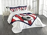 Ambesonne USA Bedspread, Team...