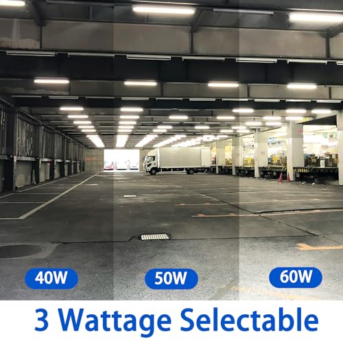 4-Pack Power Selectable Waterproof LED Vapor-Tight Lights, 5000K Temperature