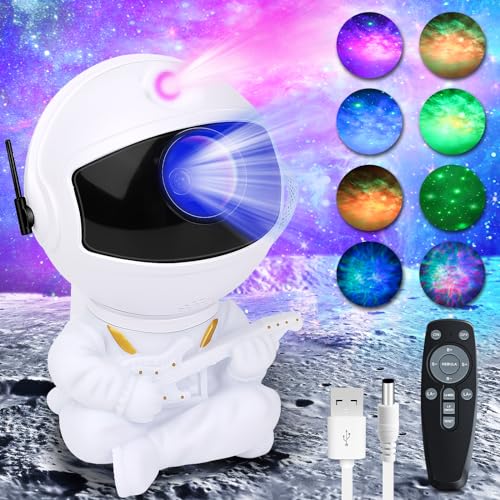 BNEHHOV Sternenhimmel Projektor Astronaut Sternenprojektor Kinder Nachtlicht Sternenhimmel 360°Drehen Nebel Galaxy Projector mit Fernbedienung fur Kinder und Erwachsene Schlafzimmer