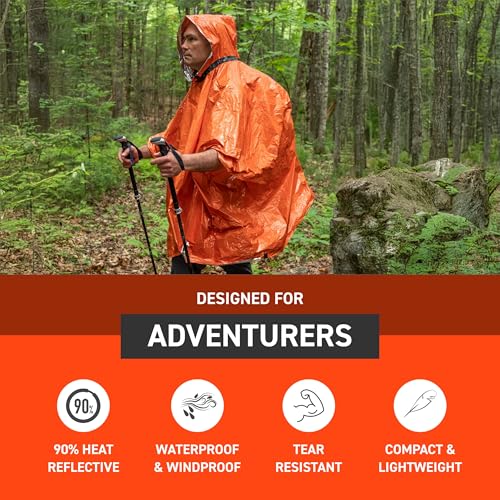 Image of Sol Survive Outdoors Longer S.O.L. Heat Reflective Waterproof Poncho (3 Pack)