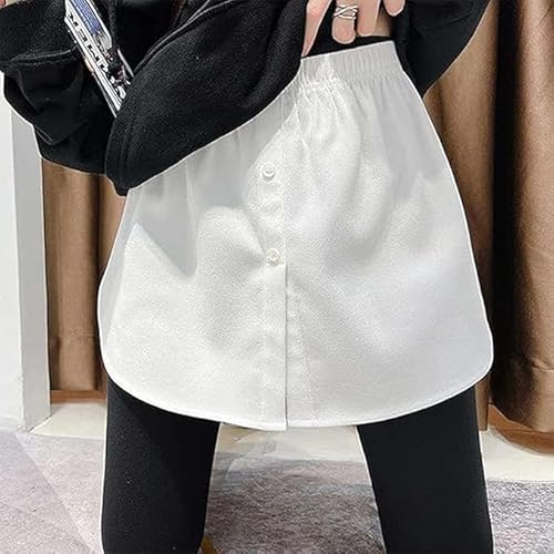 Hemdverlängerung Damen,Bluse Rock Damen,Hemdverlängerung damen,Women's Mini Underskirt Extensions,Shirt Verlängerung(Fällt sehr klein aus,Bitte beachten Sie die Maßzeichnung)