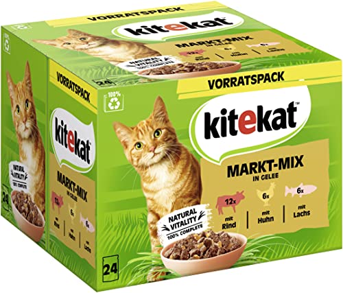 KITEKAT Multipack sachets Markt-Mix gelée pour chat difficile - 2
