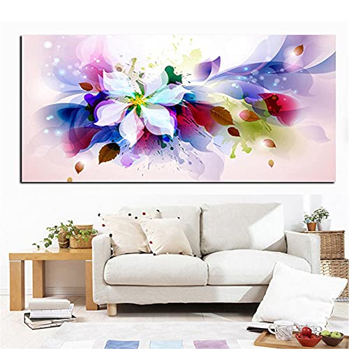 Diamond painting fleur de couleur 5D DIY grand format de 16x48inch - 2