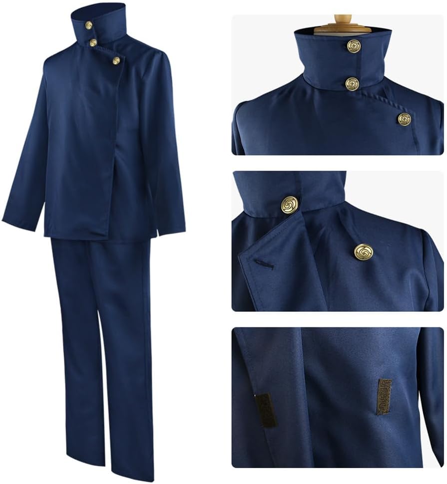 Megumi Cosplay Fushiguro Costume Outfit With Wig Black Adult Halloween Suit