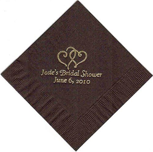 Rush 24 Hour Processing 100 Printed Personalized Beverage Cocktail Party Napkins with express shippingQ
