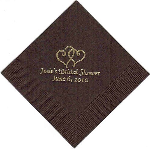 Rush 24 Hour Processing 100 Printed Personalized Beverage Cocktail Party Napkins with express shippingQ