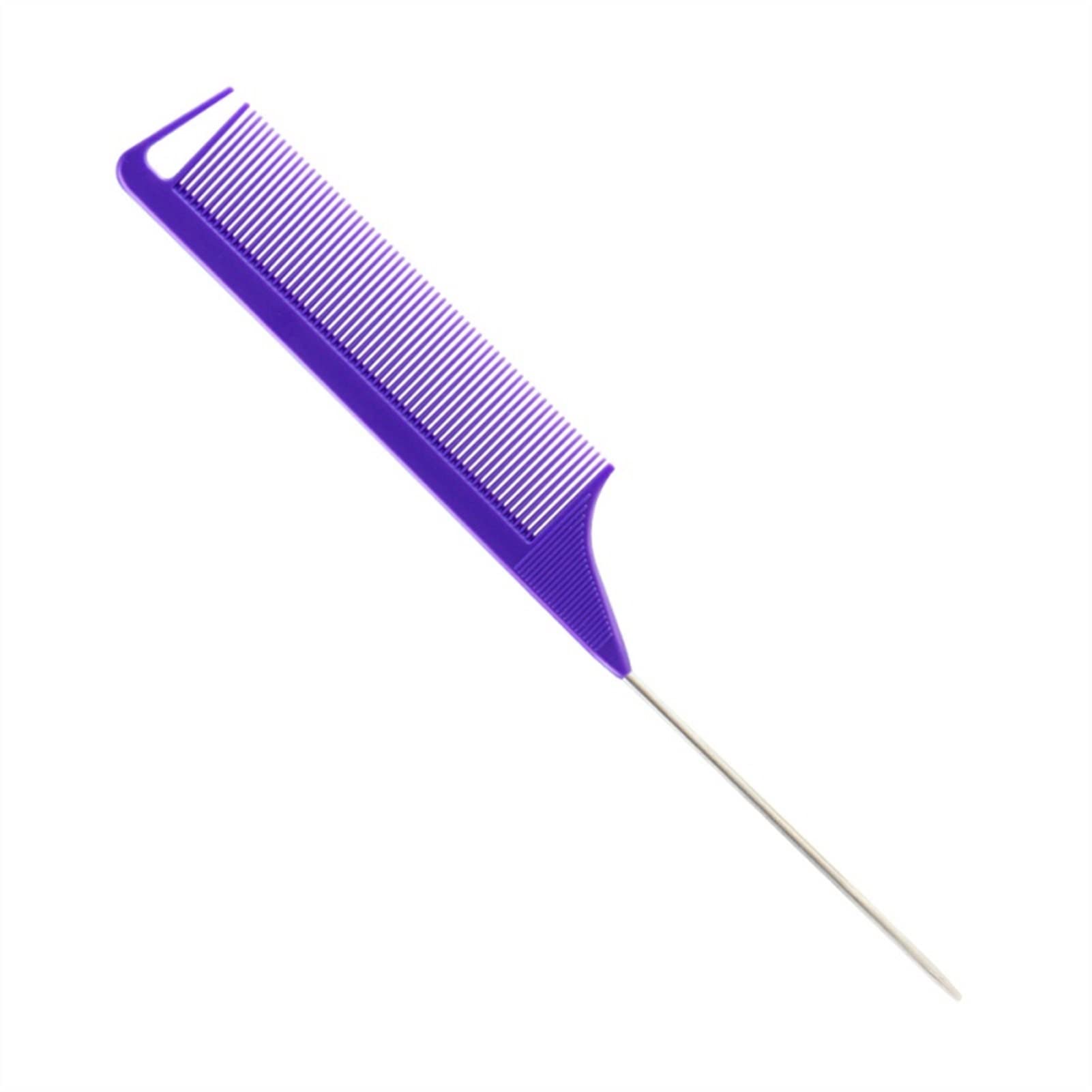 ADERFETBI Hair Comb Black Fine Teeth Metal Hairstyle Combing Hairdresser Hair Styling Tools, Comb Men's and Women's Care(C)