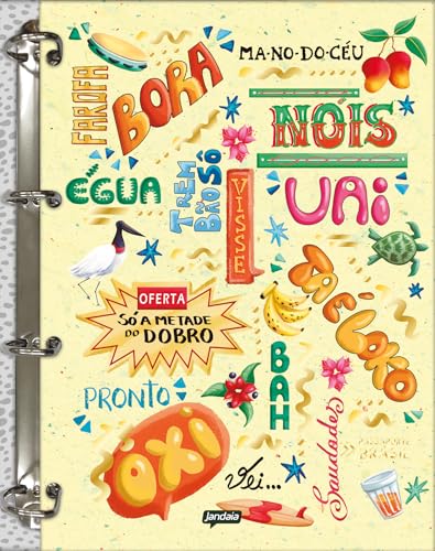 Jandaia - Caderno Argolado Cartonado Colegial Passaporte Brasil 160 folhas