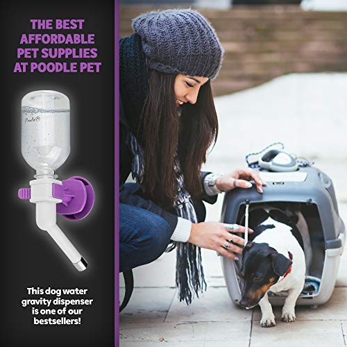 Poodle Pet Water Feeder Bottle Container Dispenser for Cage or Kennel – Gravity Hydration Fountain with Spigot Spout for… - Image 7