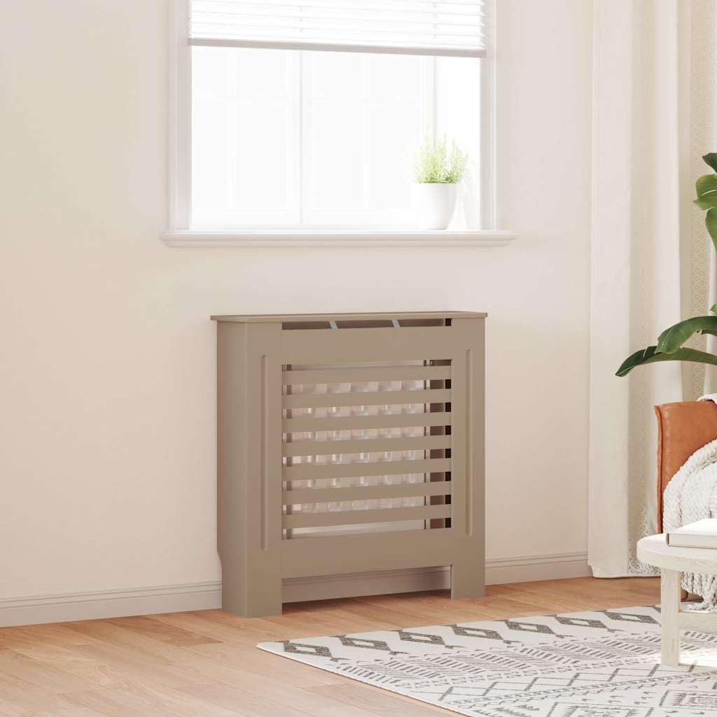 Okładzina grzejnika MDF 78 cm z poziomymi listwami do salonu, wytrzymałe akcesoria do grzejników, trwały uchwyt ścienny, praktyczna osłona termostatu, zaworu i rury