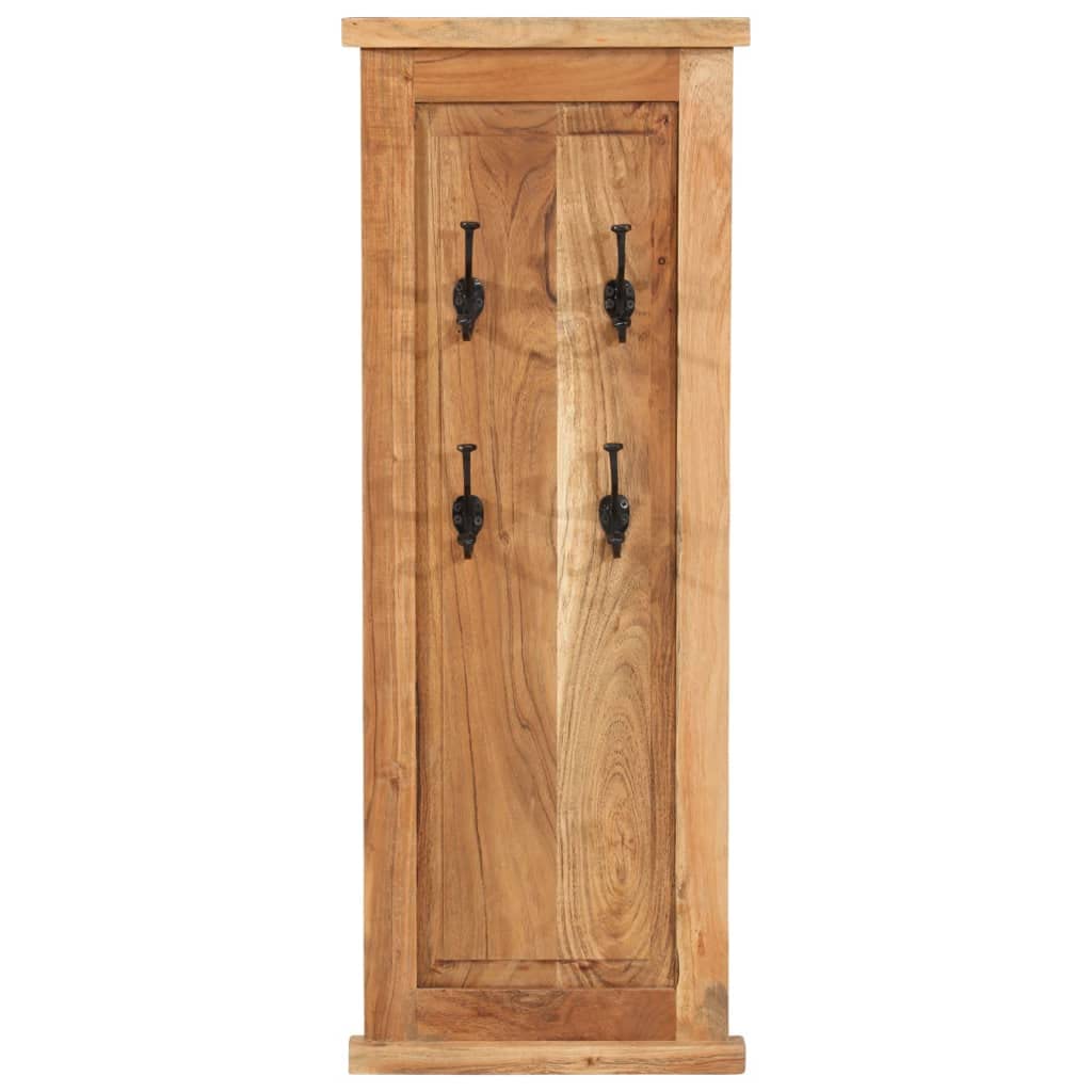 Lot de 2 porte-manteaux muraux en acacia - 38 x 100 cm - Look