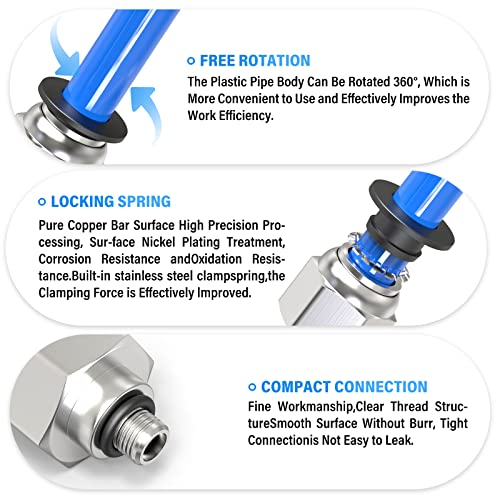 Image of TAILONZ 4mm Tube OD x M5 Male Straight Push to Connect Fitting 10pcs