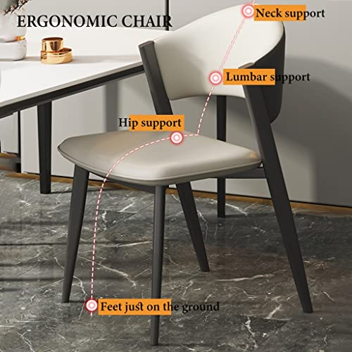 Chaise de vanité pour chambre à coucher en cuir ergonomique