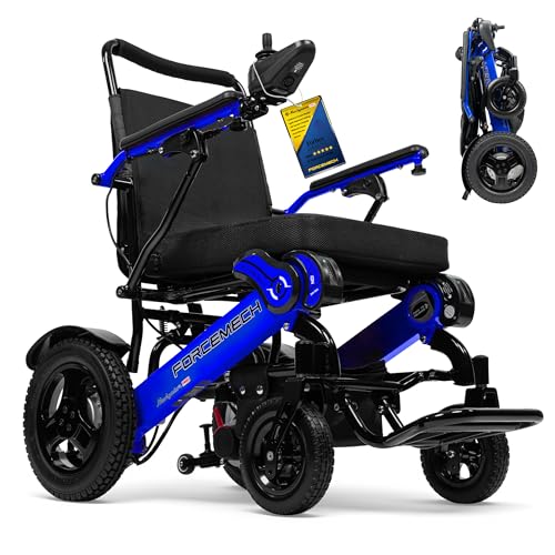 Forcemech Electric Wheelchairs for Adults Lightweight Foldable 2026 New Model Navigator Pro - Power Motorized Wheelchair Airline Approved All Terrain 18 Miles, Electric Wheelchair 400 Lbs Capacity