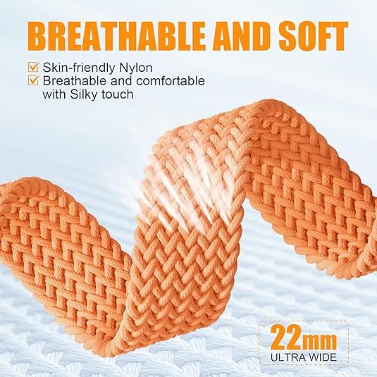 Image of Braided Nylon Band Compatible with Apple Watch 49mm /46mm /45mm /44mm /42mm /41mm /40mm /38mm | Adjustable Magnetic Clasp Strap Fit for Ultra 3 /2 /1, SE3 /2 /1 & Series 11 /10 /9 /8 /7 /6 /5 /4 /3 /2 /1