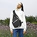 MOSISO Sling Backpack, Multipurpose Crossbody Shoulder Bag Travel Hiking Daypack, Black, Medium