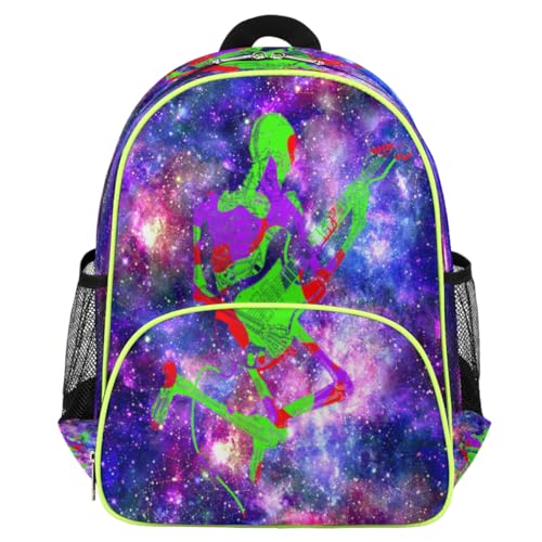 Sac à dos motif tête de mort galaxie pour les sorties au parc et les voyages en famille