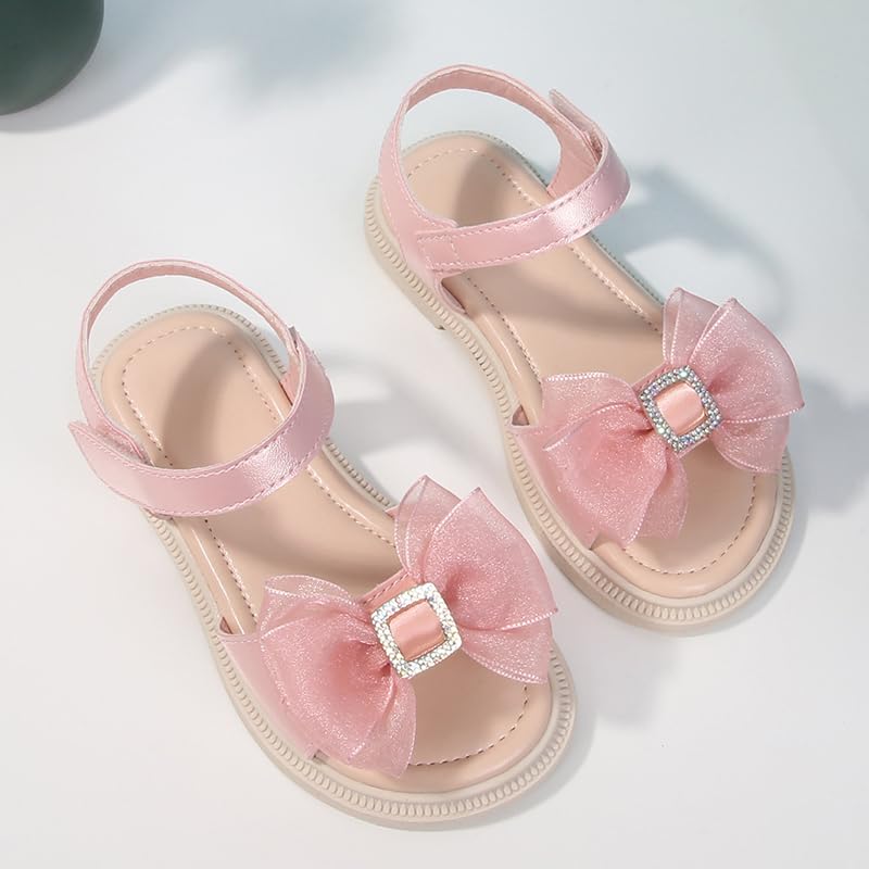Image of kkdom Girls Cute Heart Sandals Open Toe Summer Flats Dress Sandals Shoes