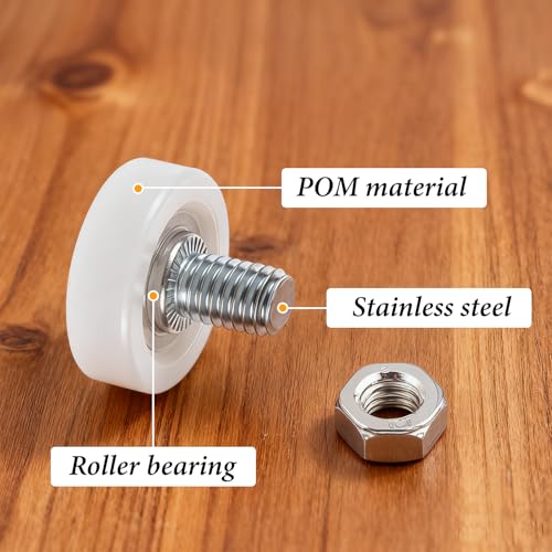 Petite poulie de tiroir bloqué | Lot de 12 galets de rechange 19mm - 4