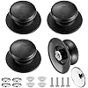 4 Manopole Di Ricambio Per Coperchi Pentole In Plastica - Diametro 54mm, Colore Nero, Con Viti M5, Universali Per Pentole, Padelle E Casseruole, Resistenti Al Calore - 2