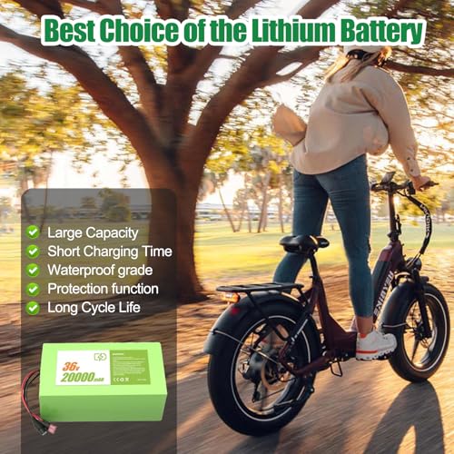 Image of 36V 20000mAh Lithium Battery Pack, Ebike Battery with 20A BMS,for 200-800W E-Bike,Scooters, ATVs, Motorcycles and More, for 100-1000W Motor