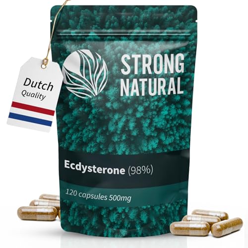 Beta-Ecdystérone - 1000 mg Dose Quotidienne, 120 Capsules - Pureté à 98% - Extrait de Haute Qualité de Cyanotis arachnoidea pour la Croissance Musculaire et la Récupération